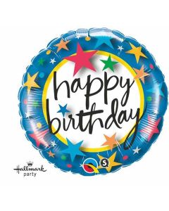 Birthday Colourful Stars Round - 18 Inch Foil (60760Q)