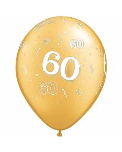 60-A-Round Gold Pearl - 28cm (11 Inch) Latex Balloon (60-05)