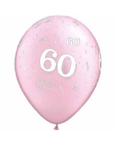 60-A-Round Pink Pearl - 28cm (11 Inch) Latex Balloon (60-12)