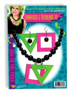 1980's Neon Earrings and Necklace Set (62893TF)