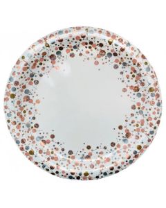 Sparkling Fizz Rose Gold - Plate Plain(Pack of 8) - 23cm (9 Inch) (635685A)