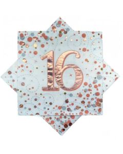Sparkling Fizz Rose Gold - Napkin 16 (Pack of 16) (635753A)
