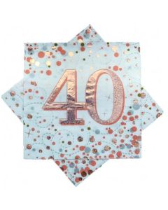 Sparkling Fizz Rose Gold - Napkin 40 (Pack of 16) (635791A)