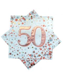 Sparkling Fizz Rose Gold - Napkin 50 (Pack of 16) (635807A)