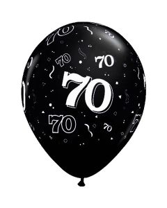 70-A-Round Black Pearl - 28cm (11 Inch) Latex Balloon (70-01)