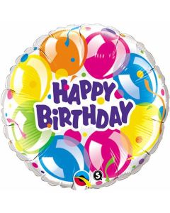 Happy Birthday Sparkling Balloons - 18 Inch Foil Balloon (78155Q)