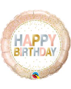 Metallic Dots Happy Birthday - 18 Inch Foil Balloon (78686Q)