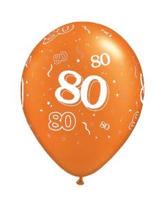 80-A-Round Orange Pearl - 28cm (11 Inch) Latex Balloon (80-10)