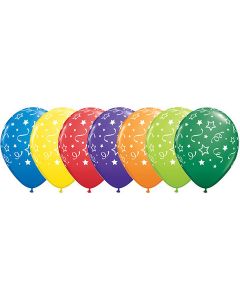 Stars, Dots & Confetti - 28cm (11 Inch) Latex Balloon (87291Q)