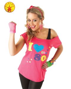 I Love the 80s T-Shirt Adult Costume (RUB880873)