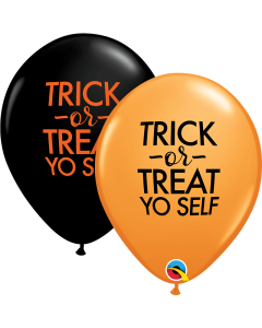 Trick or Treat Yo Self - 28cm (11 Inch) Latex Balloon (90209Q)