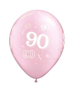90-A-Round Pink Pearl - 28cm (11 Inch) Latex Balloon (90-12)