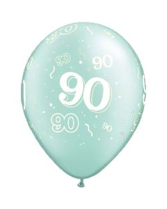 90-A-Round Mint Green Pearl - 28cm (11 Inch) Latex Balloon (90-07)