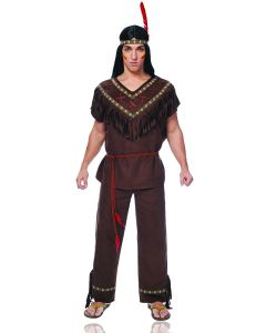 Native American Indian Brave (Dark) Adult Costume (FRA49792)