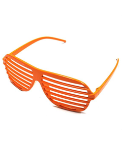 80s Slot Glasses - Neon Orange (GL68263)