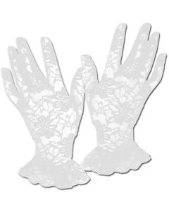Short Lace Gloves - White (AR6704WH)