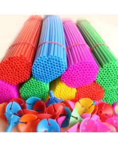 Balloon Straw (40cm) - Coloured - Bundle 100 (CB2402Bundle)