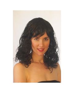 Brenda Black Curly Wet Look Wig (G1185Black)