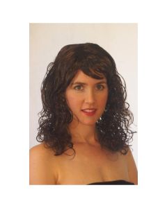 Brenda Dark Brown Curly Wet Look Wig (G1185DBrown)
