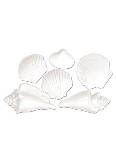 White Plastic Seashells (BS55175)