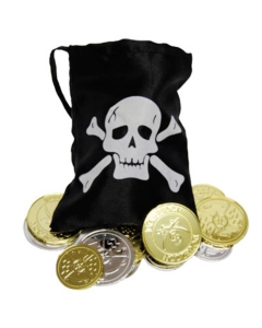 Pirate Coins & Treasure Pouch (12 Coins) (CA2011)