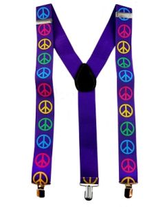 Stretch Braces / Suspenders - Peace Signs (CA3247)