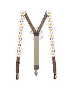 Flower daisy Suspenders - Oktoberfest/ Hippie (CA3248)