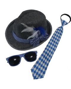 Oktoberfest Set - Glasses, Tie & Hat (CA3296BL)