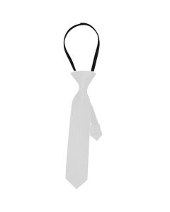 Satin Gangster Tie - White (CA3631WH)