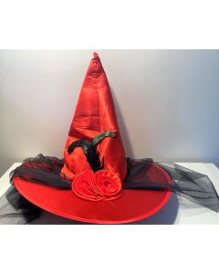 Witch Hat - Red With Rose (CB1268)