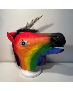 Rainbow Unicorn Mask - Full Face Rubber Mask (CB3514)