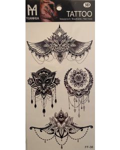 Tattoo Sheet (FF-38) - Owl Mandala (CBT1034)