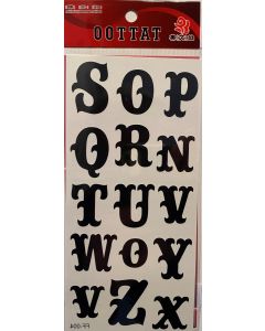Tattoo Sheet (FF-004) - Letters N-Z (CBT1048)