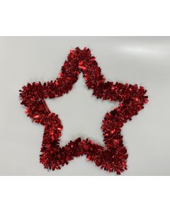 Tinsel Star- 30cm - Red (CBX3003-1)