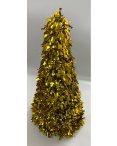 Tinsel Christmas Tree - 48cm - Gold (CBX3002-3)