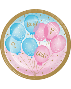 Gender Reveal Balloons - Lunch Plates (CC336065)