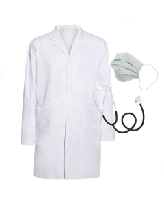 Mad Doctor Lab Coat & Accessories - One Size - Adult Costume (CO6745)