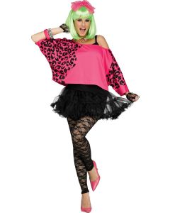 80s Crop Top - Neon Pink - Adult Costume (CO90298PK)