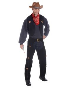 Cowboy Vest and Chaps Set Adult Costume (D21258G)
