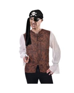 Buccaneer Pirate Shirt Adult Costume (D22112G)