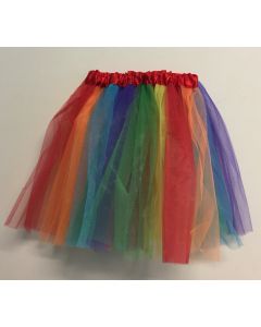 80's Tutu Skirt - Rainbow Petticoat 33' x 4' - Adult Costume (DU80TTR)