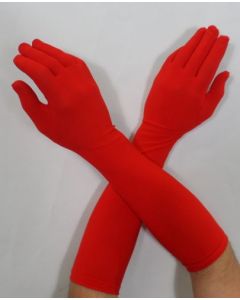 Long Opera Dress 112cm (5 Inch) Gloves - Red (DUAGLOVEOR)