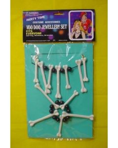 Voodoo Jewellery Set - Earrings, Necklace and Bracelet (DUAJEWBONE)