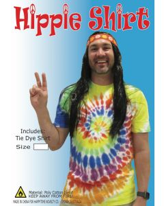 Hippie Tie Dye Shirt - Large - Adult Costume (DUHTDS)