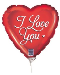 Simple Love - 22cm Foil Balloon On Stick (E2932 ) (E2932)