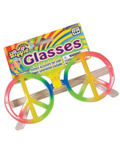 Rainbow Peace Sign Glasses (GL64066)