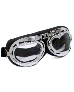 Steampunk Aviator Goggles - Black (GL66239)