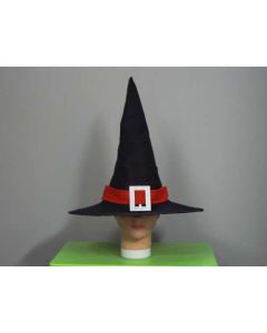 Black Velvet with Buckle - Adult Witch Hat (HATWBK)