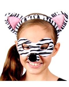 Zebra - Animal Headband and Mask Set (HE9969)