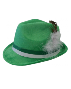 Oktoberfest German Hat With Feather - Grn (HTGA3212GR)